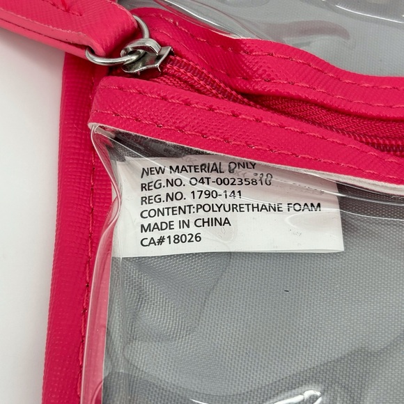 Kenneth Cole Reaction Patent Vinyl Houndstooth Clutch Small Hanging Travel Bag - Picture 12 of 12